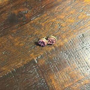Burgundy Stone Earrings